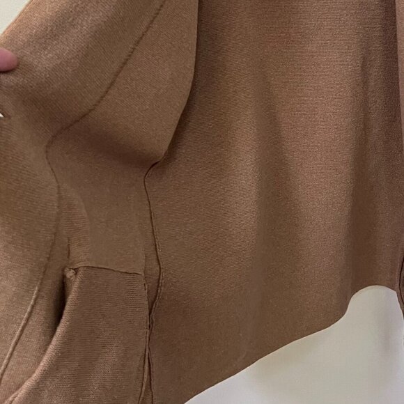 J Crew Sweater Blazer Cardigan 1-Button Pockets Collared Women’s M Tan - Picture 8 of 9